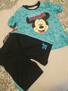 2 Sets of Mickey Mouse Matching Sets 5T EUC